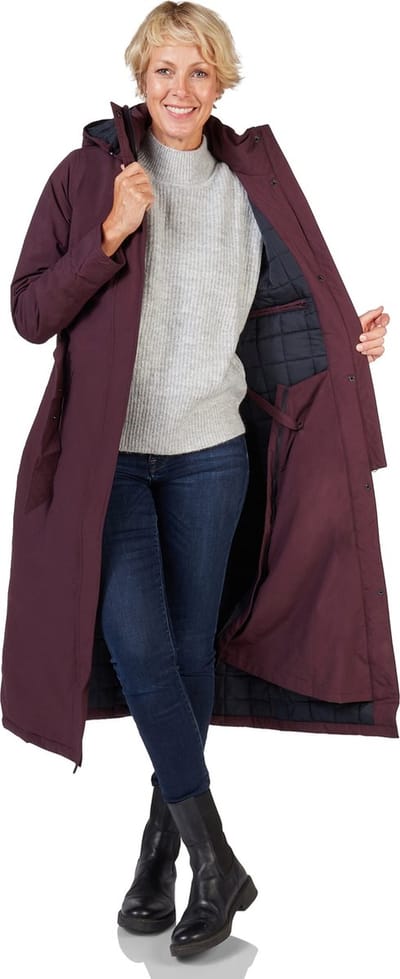 Happy Rainy Days Lange Regenjas Dames Toronto Burgandy