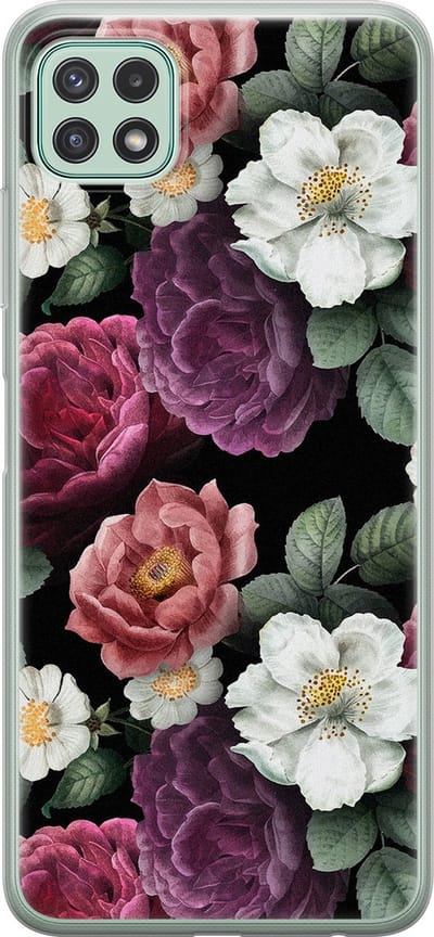 Leuke Telefoonhoesjes - Hoesje geschikt voor Samsung Galaxy S21 FE - Flowers - Soft case - TPU - Bloemen - Multi