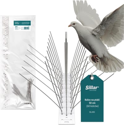 Sillar Duivenpinnen 50 cm - Vogelverjager - 60 Roestvrijstalen Spikes - Duivenverjager - Vogelwering - Anti-Vogel Pinnen