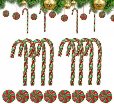 Dailygoods- Zuurstokken 16 Stuks - Kerstboomdecoratie - Snoepversiering - Kerstversiering Thuis - Feestdecoratie - Uniek Ontwerp
