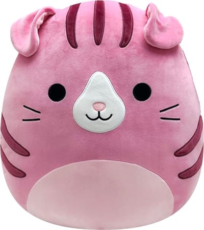 Klikkopers® - Kawaii knuffel - Squish Knuffel - 18cm tot 22cm - Kat Squishy - Kawaii Kussen - Kawaii Kat Knuffel - Roze