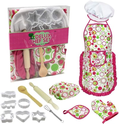 Kinder Bakset - Keukengerei Set - Samen Koken - Veilig Materiaal - 15 Delig - Roze