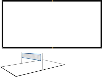 Volleybalveld lijnen - Sport markering - Veld afbakenen - Draagbaar en snel - 16 x 8 meter - Zwart