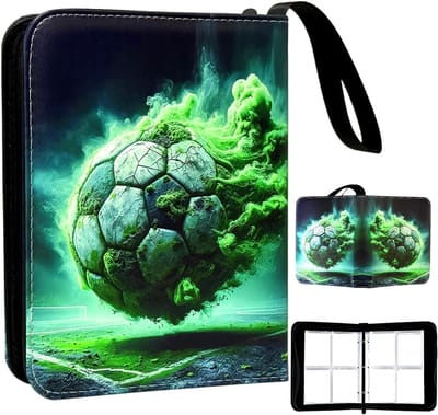 Voetbalkaart Album voor 50 Kaarten met 800 Beschermhoezen, Ideaal voor Verzamelingen en Organisatie van Sportkaarten