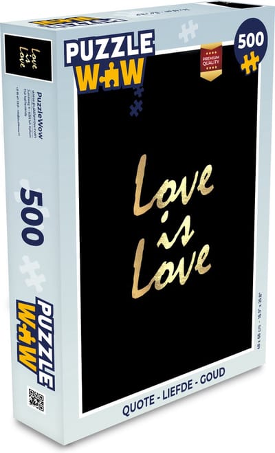 Puzzel Quote - Liefde - Goud - Legpuzzel - Puzzel 500 stukjes