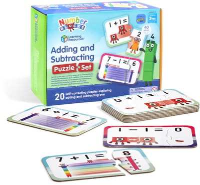 Learning Resources Number Blocks - Puzzel set - Optellen & aftrekken - 3+