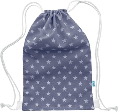 BINK Bedding Gymtas / Zwemtas Stars Grijs 40 x 28 cm - kleuter - peuter