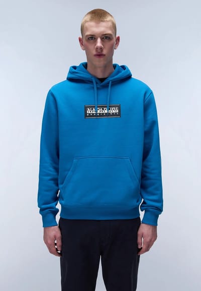 Napapijri | Sweatshirt B-Box logo | Hoodie | Saffier blauw | Maat M