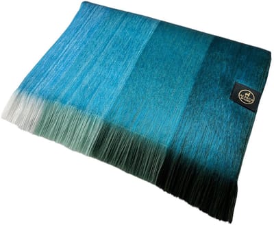 Alpaca D'Luxe Sjaal - Turquoise - Scarf - Sjaal van alpacawol - Zacht en van Kwaliteit - Luxe cadeau - Gestreepte sjaal - Sjaals Dames - Sjaals Heren - Mint - Alpaca - Shawls - Nekwarmer - Gift - Accessoires - Damesmode - Herenmode - Comfortabel