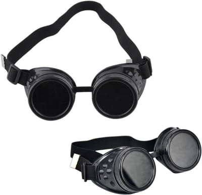 Vintage steampunk-bril met windbescherming