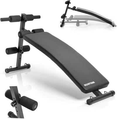 Sit Up Bank - Buiktrainer Schuine Bank - Thuis trainen - Inklapbaar Ruimtebesparend - 150 kg belastbaar - Zwart
