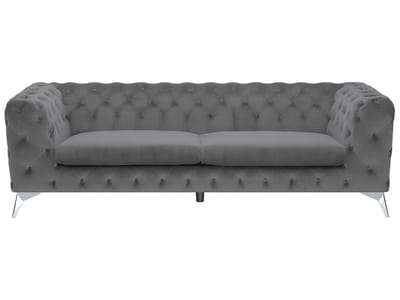 SOTRA - Chesterfield bank - Grijs - Fluweel
