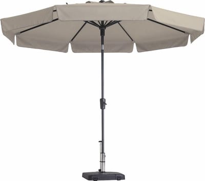 Parasol Rond Ecru 300 cm Madison Flores | Topkwaliteit ronde en kantelbare parasol | 100% polyester doek
