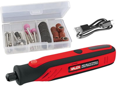Mini Multitool - Dremel Gereedschap - Klusjes Uitvoeren - Met 51 Accessoires - 15 Ah Accu - Grijs