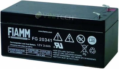 Oplaadbare Accu - AGM Vlies Batterij - Noodstroom Systemen - Onderhoudsvrij Ventielgeregeld - 12V 34 Ah - Zwart