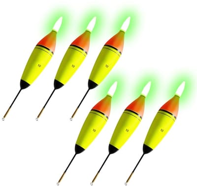 Dailygoods - Verlichte Visdobbers - Nachtvissen - Hoge kwaliteit - Groen licht - Meerval rig drijvers - Geschikt voor zout en zoetwater vissen