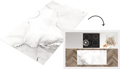 Keukenloper - Loper keuken - Marmer - Lijn - Bellen - 120x60 cm - Keukenloper vinyl