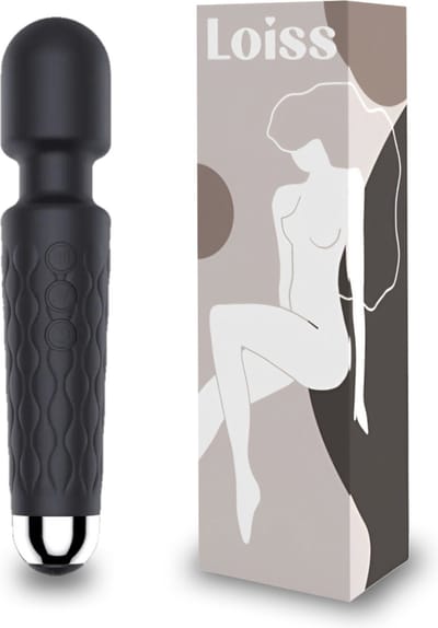 Loiss - Zwart - Personal Massager & Magic Wand Vibrator - G Spot Vibrator & Clitoris Stimulator - Stille Vibrators voor Vrouwen – Sex Toys ook voor Koppels - Erotiek