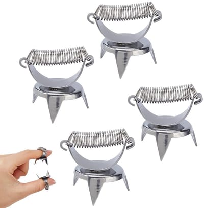NTH products- Glazuurklemmen 4 Stuks - Roestvrij Staal - Lichtgewicht - Verstelbare Ring - Aardewerk Klei - Keramische Dipping Tong - Keramiek Tang