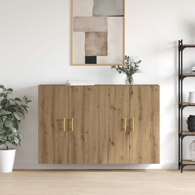 vidaXL - Wandkast - 2 - st - Artisan - Eiken - 69,5 - x - 34 - x - 90 - cm - Bewerkt - hout