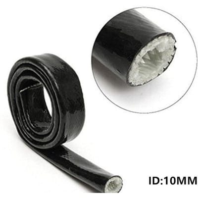 ID noir du bouclier thermique 10mm de manchon d'armure de feu de 3ft pour les lignes hydrauliques de carburant d'huile 6AN