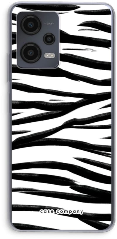 Case Company® - Hoesje geschikt voor Xiaomi Redmi Note 12 hoesje - Zebra pattern - Soft Cover Telefoonhoesje - Bescherming aan alle Kanten en Schermrand