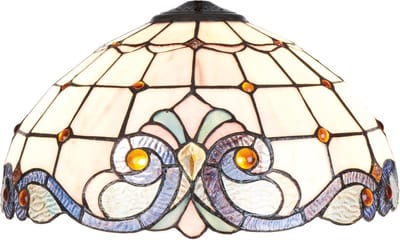 Lumilamp Lampenkap Tiffany Ø 40x21 cm Beige Blauw Glas