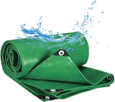 Waterdicht Afdekzeil - Beschermzeil Bouwzeil - Tuinmeubelen Afdekken - Versterkte Hoeken - 160 x 260 cm - Groen