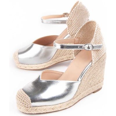 Montevita Espadrilles Met Sleehak Balenci4 Zilver