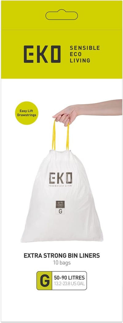 EKO - Afvalzakken 50-90 liter (G) - Plastic - wit - Afvalzak