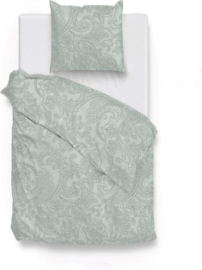 Zohome Paisley-di-Lino Dekbedovertrek - Eenpersoons - Katoen - 140x200-220cm - Groen
