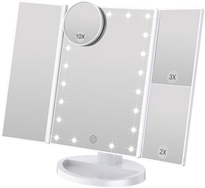LED Make-up Spiegel met Vergrotingsfunctie en Flexibele Standaard