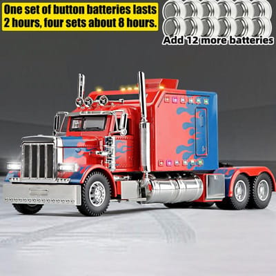 1:24 Peterbilt 389 Livrée Flamme Camion Semi-remorque Lourd Américain Tracteur Modèle Réduit en Alliage Métallique Moulé sous Pression Voiture de Collection Maison Tendance Affichage de Bureau Cadeau