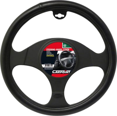 Carpoint Stuurhoes Auto Leatherlook - Zwart Leer - Voor sturen met een diameter van 37-39 cm