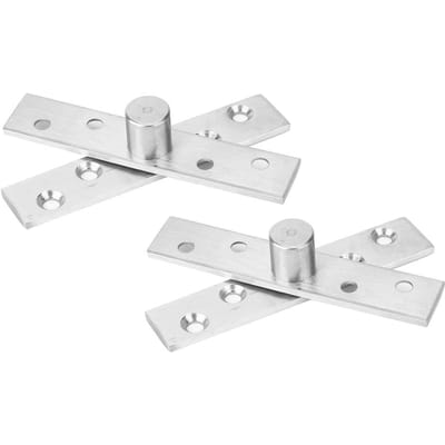 2 stuks 360 graden draaibaar scharnier roestvrij staal roterend deurscharnier 95 mm lang centraal draaipunt