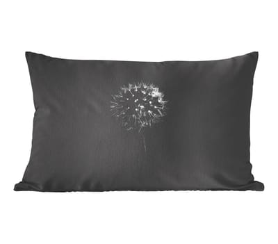 Sierkussens - Kussentjes Woonkamer - 60x40 cm - Paardenbloem - Zwart - Bloemen - Botanisch
