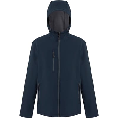 Regatta Heren Navigate 2 Layer Soft Shell Jas (Marine/Seal Grijs)