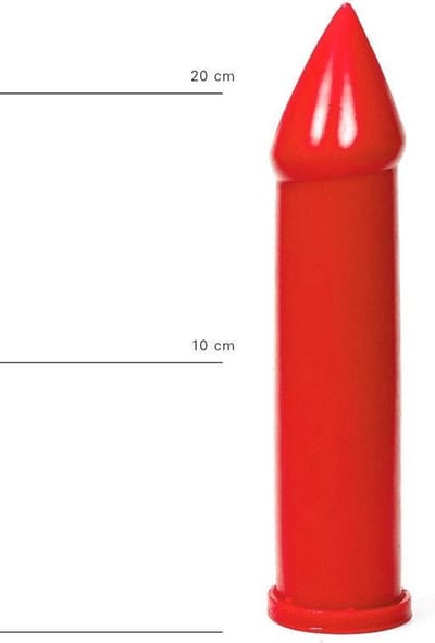 All Red Dildo 24 x 5 cm - rood
