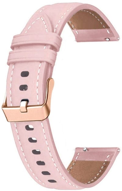 Horlogebandje Smartwatch - Watch Band - Imitatieleer - Geschikt Voor Garmin Venu 2s/3s Vivoactive 4s Forerunner 255s 265s - Huawei Watch GT 5 Pro 42mm / GT 5 / GT 4 41mm - Imitatieleer - Roze - Jonyx