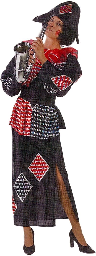 Verkleedkleding | Harlequin | Maat 36 - 38 | Volwassenen | Vrouwen | Carnavalskleding