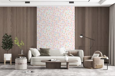 Behang - Fotobehang Unicorn - Snoep - Regenboog - Breedte 200 cm x hoogte 300 cm