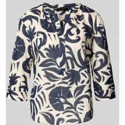 Blouse met tuniekkraag en 3/4-mouw