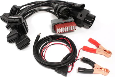 BeMatik - Kit 7 OBD2 AUTOCOMCAR-adapters compatibel met Mercedes PSA 2-pins PSA 30-pins en compatibel met Audi BMW OPEL FIAT