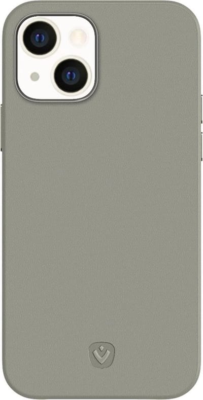 Valenta - Back Cover Snap Luxe - Leer - Grijs - iPhone 13 mini