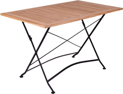 MaximaVida inklapbare tuintafel Toscana 120 x 70 cm zwart - 100% FSC excellent acacia