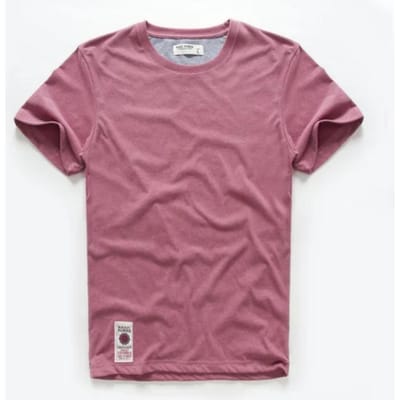 Heren T-shirt Katoen Effen Kleur T-shirt Mannen Causale O-hals Basic T-shirt Mannelijke Hoge Kwaliteit Klassieke Tops XL pink