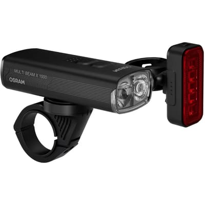 Oplaadbare voor- en achterverlichting USB-C Osram Multi Beam X1000
