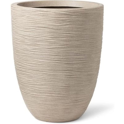 CAPI EUROPE Vase élégant bas WASTE RIB NL - 46x58 cm - Terrazzo beige