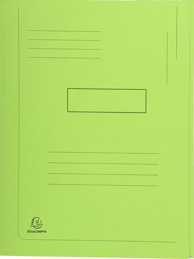 Exacompta 50x FOREVER® bedrukte map met 2 kleppen - 290gm2 - 24x32 cm voor A4 - Fel groen - 445013E