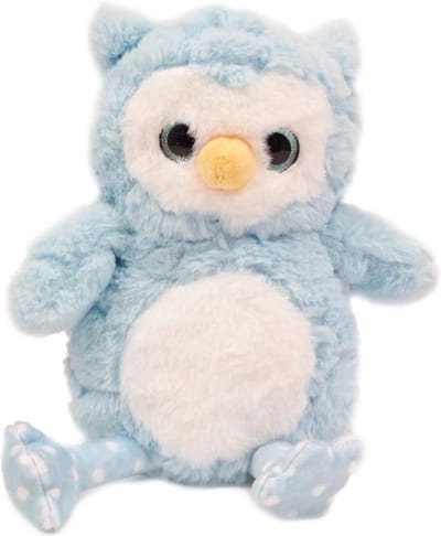 Pluche Knuffel Uil - Blauw - 22 cm